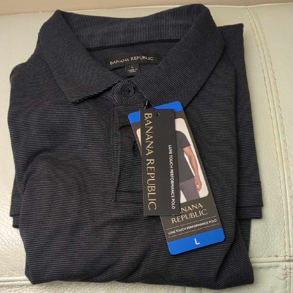 Banana Republic Men's Dark Blue Polo Shirt